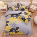 Hypoallergenic Cloud Yellow Floral Comforter Set Queen Flower Bed Set Adult Soft Botanical Boho Bedding Set - Cloud-Like Soft Lightweight Bed Comforter - Default Title