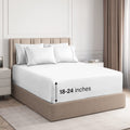 Breathable Luxury 6-Piece Extra Deep Pocket Sheet Set With Extra Matching Pillowcases - King Size Bed Sheets Fits 18"-24" Ma... - Cooling Hotel Quality Bedding Sheets and Pillowcases - Default Title
