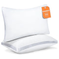 Orthopedic Support Bed Pillows King Size Set of 2, Luxury Hotel Quality,Fluffy and Supportive Gusseted Bed Pillows for Side, Back, or St... - Ergonomic Memory Foam Pillow for Neck Pain Support - Default Title