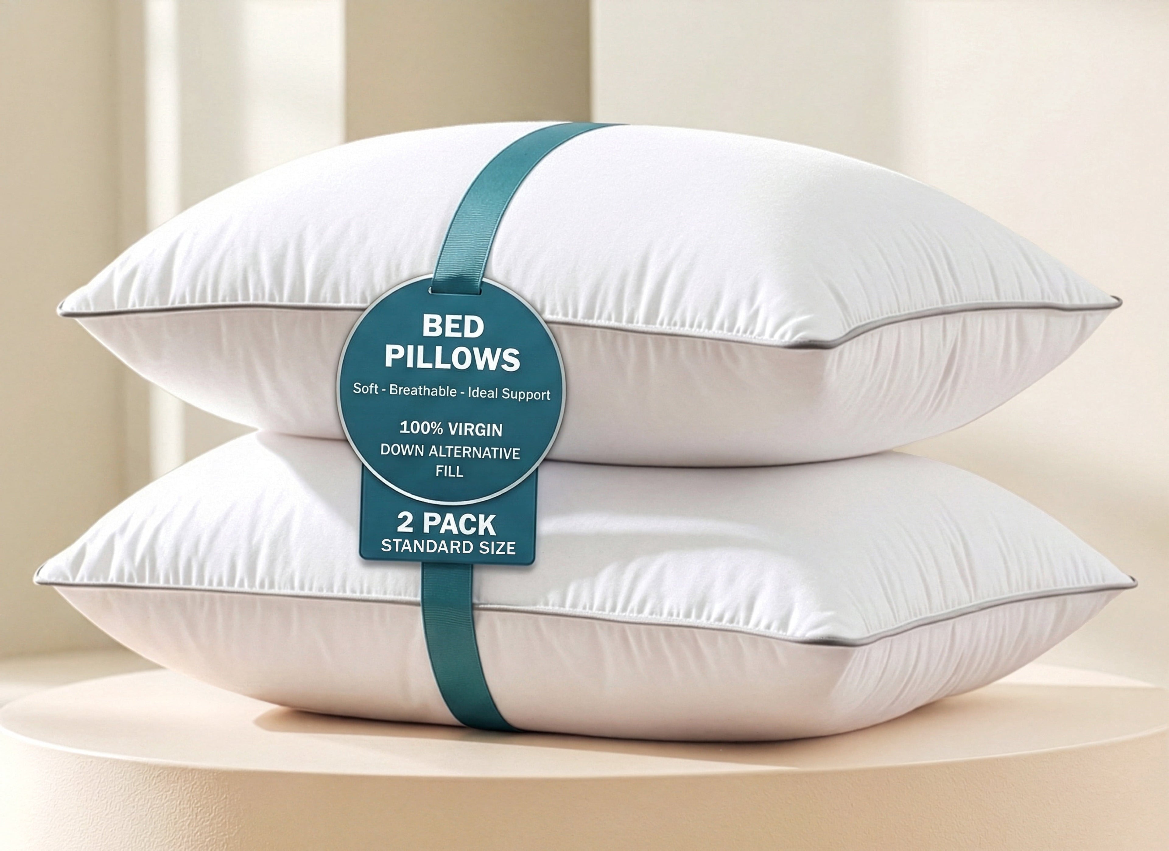 Orthopedic Support Pillows Standard Size Set of 2 – Standard Pillow, Cooling Comfort, Breathable, Easy Care Machine Washable, Perfect fo... - Orthopedic Shredded Foam Bed Pillow Set - Default Title
