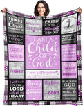 Lightweight Warm Christian Gifts for Women - Baptism Gifts for Girl - Child of God Blanket - Inspirational Birthday Religious Catholic... - Super Soft Reversible Sherpa Flannel Blanket - Default Title