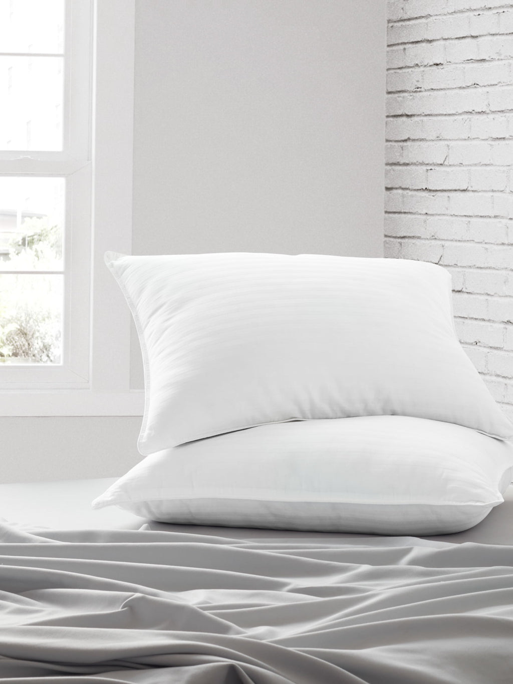 Ergonomic Memory Foam Bed Pillow 2-Pack Standard/Queen Size For All Sleep Styles - Back, Side and Stomach Sleepers - Orthopedic Shredded Foam Bed Pillow Set - Default Title
