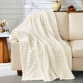 Super Soft Flannel White Fleece Throw Blanket for Couch, Super Soft Cozy Blankets and Throws, Decorative Fleece Blankets for Women Men G... - Cozy Fleece Throw Blanket for Couch & Bed - Default Title
