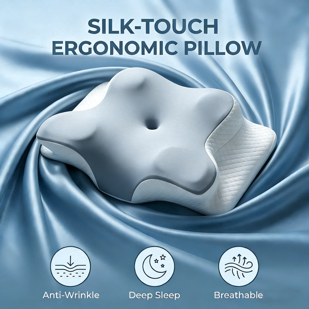 Orthopedic Support Memory Foam Contour Pillows - Neck Pain Relief, Orthopedic Cervical, Breathable Washable Cover - Ergonomic Memory Foam Pillow for Neck Pain Support - Default Title