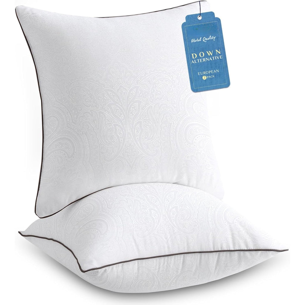 Hotel Collection for Sleeping, Soft and Supportive Throw for Couch, Bed and Sofa, Down Alternative Pillow, 26x26 Inches - Hotel Quality Plush Sleeping Pillows - Default Title