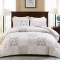 Hypoallergenic Cloud 3-Piece Patchwork King Size Comforter Set, Microfiber Bedding Down Alternative Comforter for All Seasons with 2 Pillo... - Cloud-Like Soft Lightweight Bed Comforter - Default Title