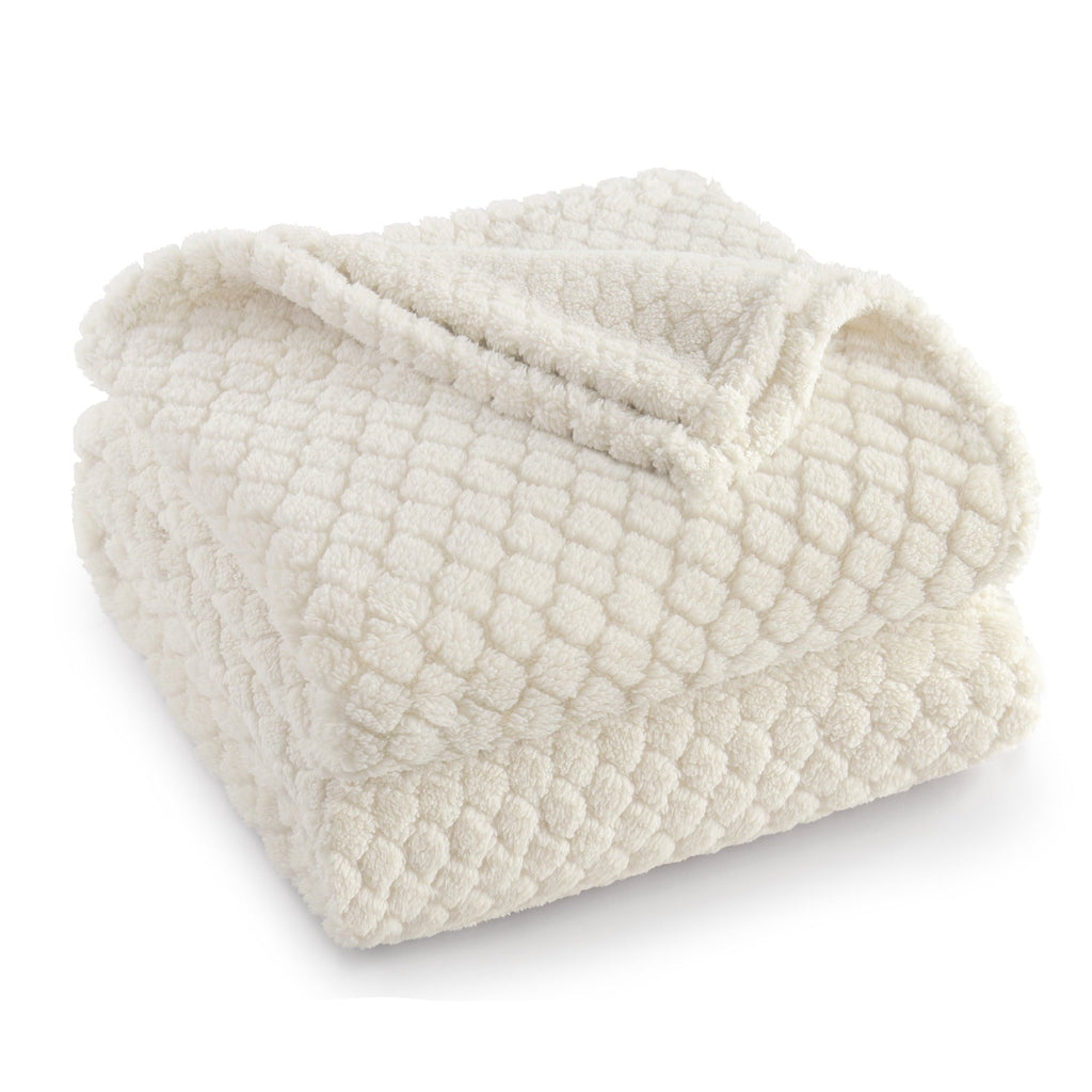Super Soft Flannel Fleece Throw Blanket for Couch, Super Soft Jacquard Bed Blanket, Lightweight Fuzzy Warm for All Seasons, 50x60 Inches... - Cozy Fleece Throw Blanket for Couch & Bed - Default Title