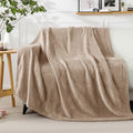 Reversible Sherpa Soft Throw Blanket, 50"x60", Camel - Super Soft Reversible Sherpa Flannel Blanket - Default Title