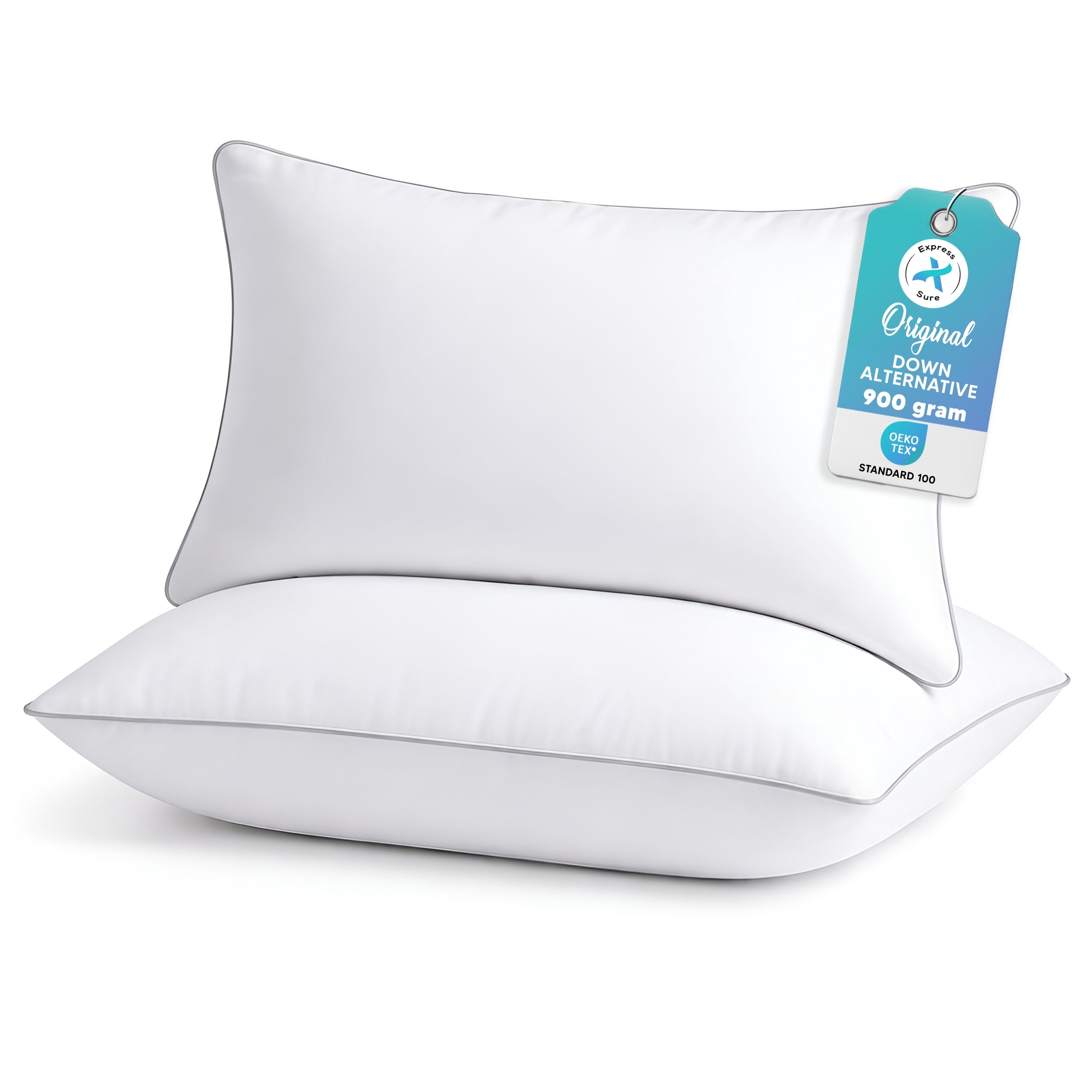 Orthopedic Support 2-Pack Standard Bed Pillows – Soft, Breathable & Hypoallergenic for Better Sleep - Decorative Throw Pillow Cushion for Sofa & Bed - Default Title