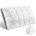Decorative Plump Hotel Cervical Pillow for Sleeping – Ergonomic Contour Neck Support Bed Pillow, Fluffy and Supportive for Side, Back ... - Orthopedic Shredded Foam Bed Pillow Set - Default Title