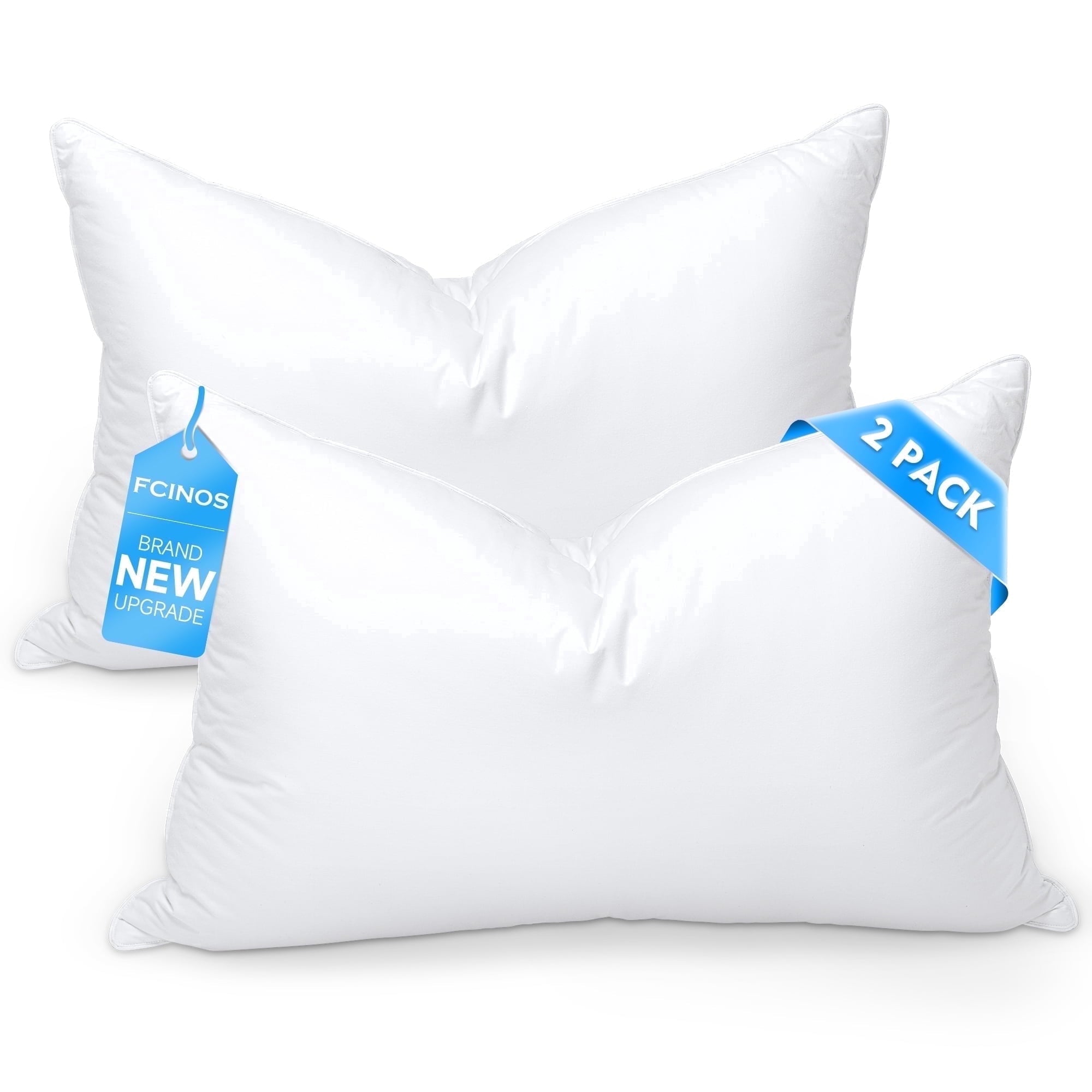 Orthopedic Support Pillows and Bed Pillows Queen Size for Sleeping,With 2 Set of Soft Cotton Cover- Pack of 2 - Decorative Throw Pillow Cushion for Sofa & Bed - Default Title