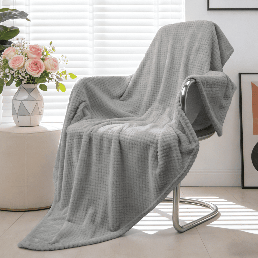 Super Soft Flannel Soft Jacquard for Couch, Waffle Weave Fuzzy s for Home Decor, Lightweight and Warm Bed s for Bed Sofa Office Travel - Cozy Fleece Throw Blanket for Couch & Bed - Default Title