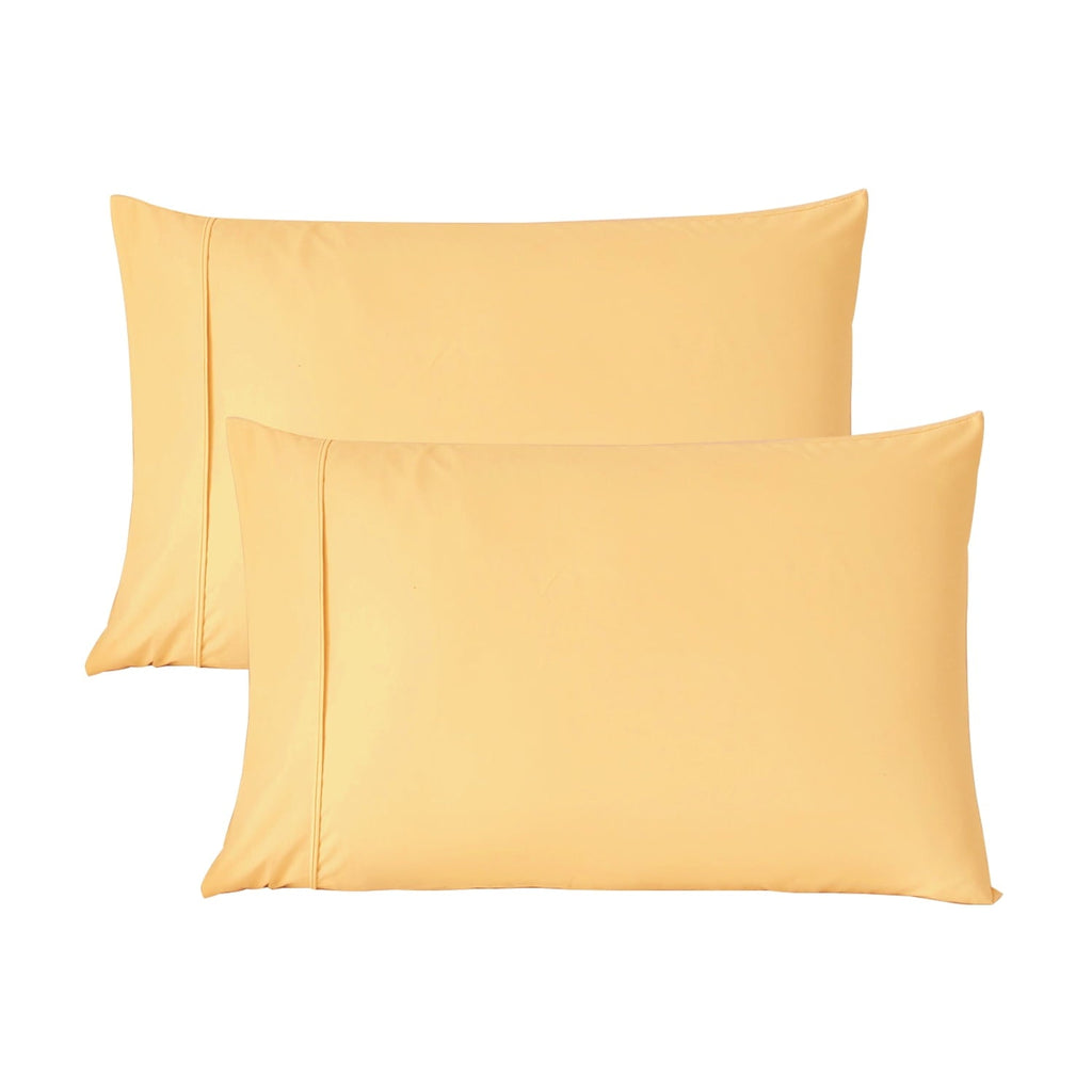 Fluffy Shredded Solid Print Pillow Cases, King, Beige, 2-Pieces - Hotel Quality Plush Sleeping Pillows - Default Title