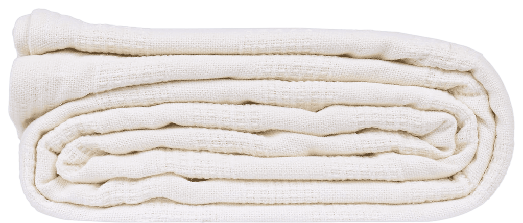 Lightweight Warm Hospital Thermal Blanket Throw Snag Free | 100% Cotton | Twin 66"x90" | White (1) - Cozy Fleece Throw Blanket for Couch & Bed - Default Title
