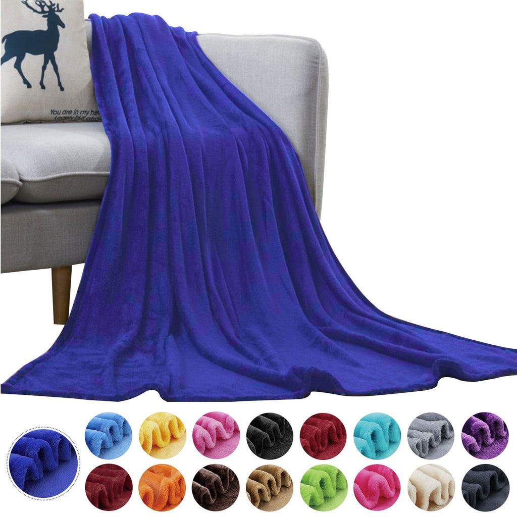 Lightweight Warm Large Navy Fleece Throw Blankets, Throw Size Soft Fuzzy Blanket for Women Men and s, All Season Lightweight Microfibe... - Cozy Fleece Throw Blanket for Couch & Bed - Default Title