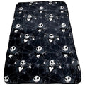 Lightweight Warm Nightmare Before Christmas Jack Skellington 62x90 Plush Throw Blanket, 100% Polyester - Super Soft Reversible Sherpa Flannel Blanket - Default Title