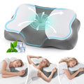 Fluffy Shredded Memory Foam Cervical Pillow for Sleeping Support - Orthopedic Bed Pillow for Neck, Shoulder Pain Relief, Adults, Side... - Decorative Throw Pillow Cushion for Sofa & Bed - Default Title