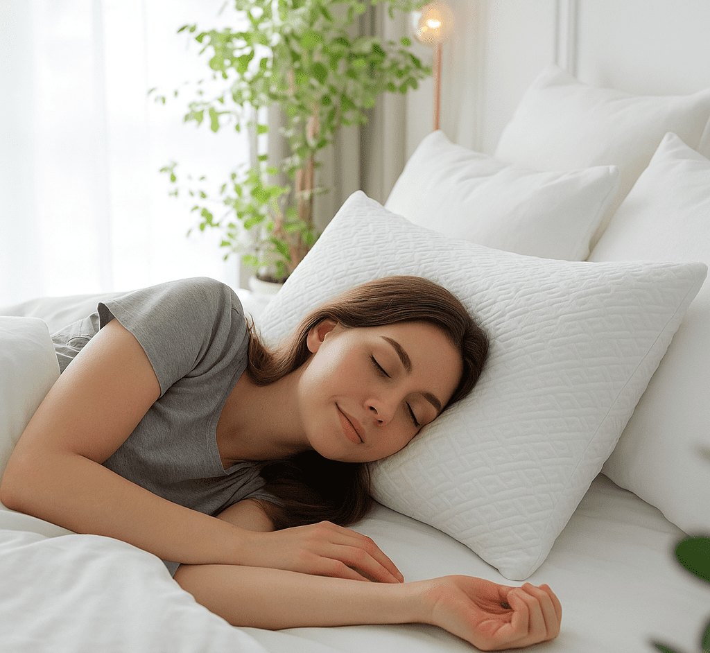 Ergonomic Memory Foam King Size Bamboo Pillow, Memory Foam Bed Pillows with Washable Pillowcases, King (1 Pack) - Ergonomic Memory Foam Pillow for Neck Pain Support - Default Title