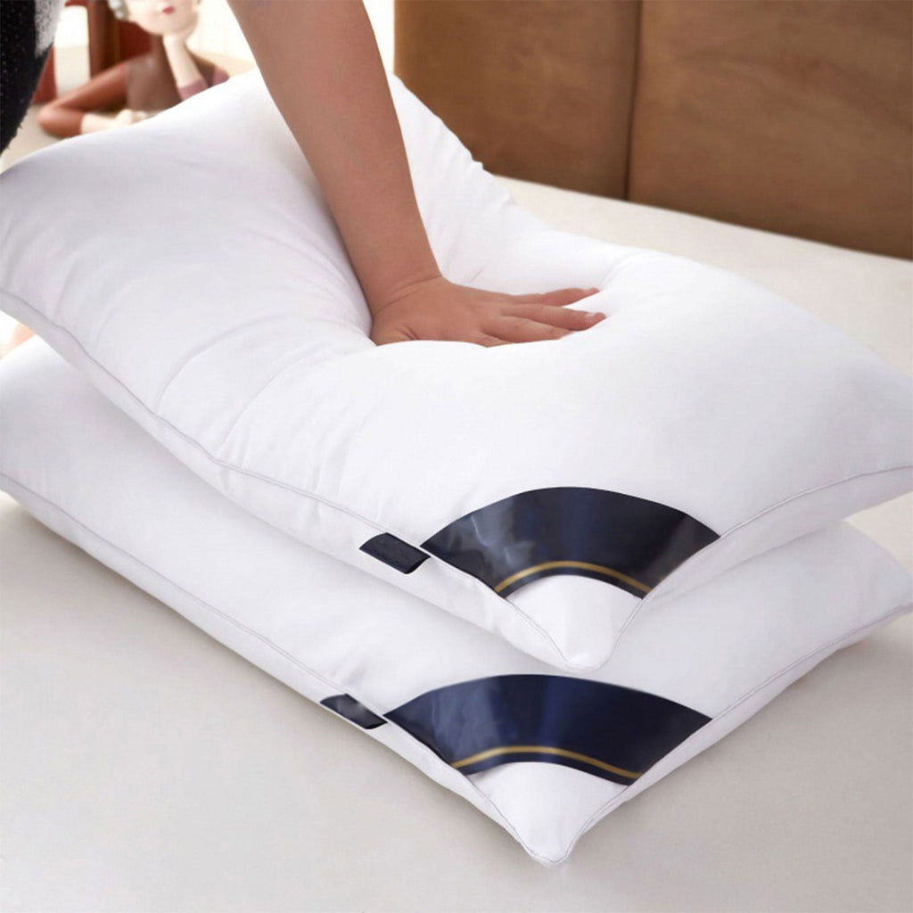 Hotel Collection 2Pcs Soft Feather Velvet Down Pillow Standard Size, Hotel-grade Feather Pillow for Sleeping, Skin-friendly Cotton Fab... - Decorative Throw Pillow Cushion for Sofa & Bed - Default Title