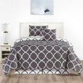 All-Season 4 Piece Geometric Twin Comforter Set - Polyester Filling Reversible Washable Comforter Set - Hypoallergenic Ultra-Fluffy Quilt for Winter - Default Title