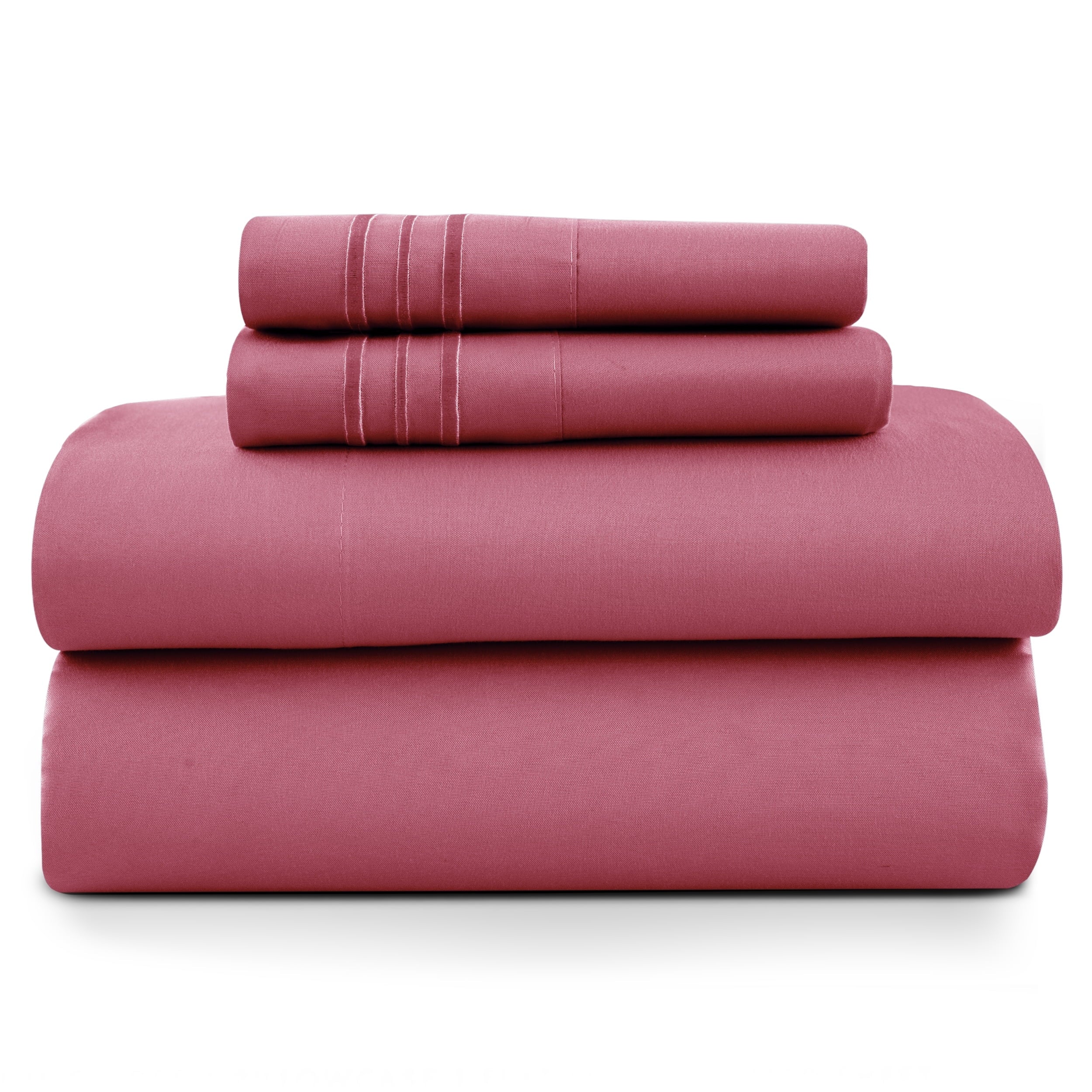 Breathable Luxury Size Sheet Set, 4-Piece Plain Soft Microfiber – Deep Pocket Bed Sheets, Includes 1 Fitted Sheet, 1 Flat Sheet, 2 Pill... - Luxury Bed Sheet Set with Deep Pockets - Default Title