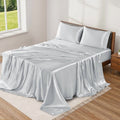 Premium Egyptian Cotton Lux Decor Luxury Satin Sheets King Size - 4 Piece Cooling Bed Sheet Set, Silky Soft & Smooth, Deep Pockets up to 15",... - Breathable Egyptian Cotton Flat & Fitted Sheets - Default Title