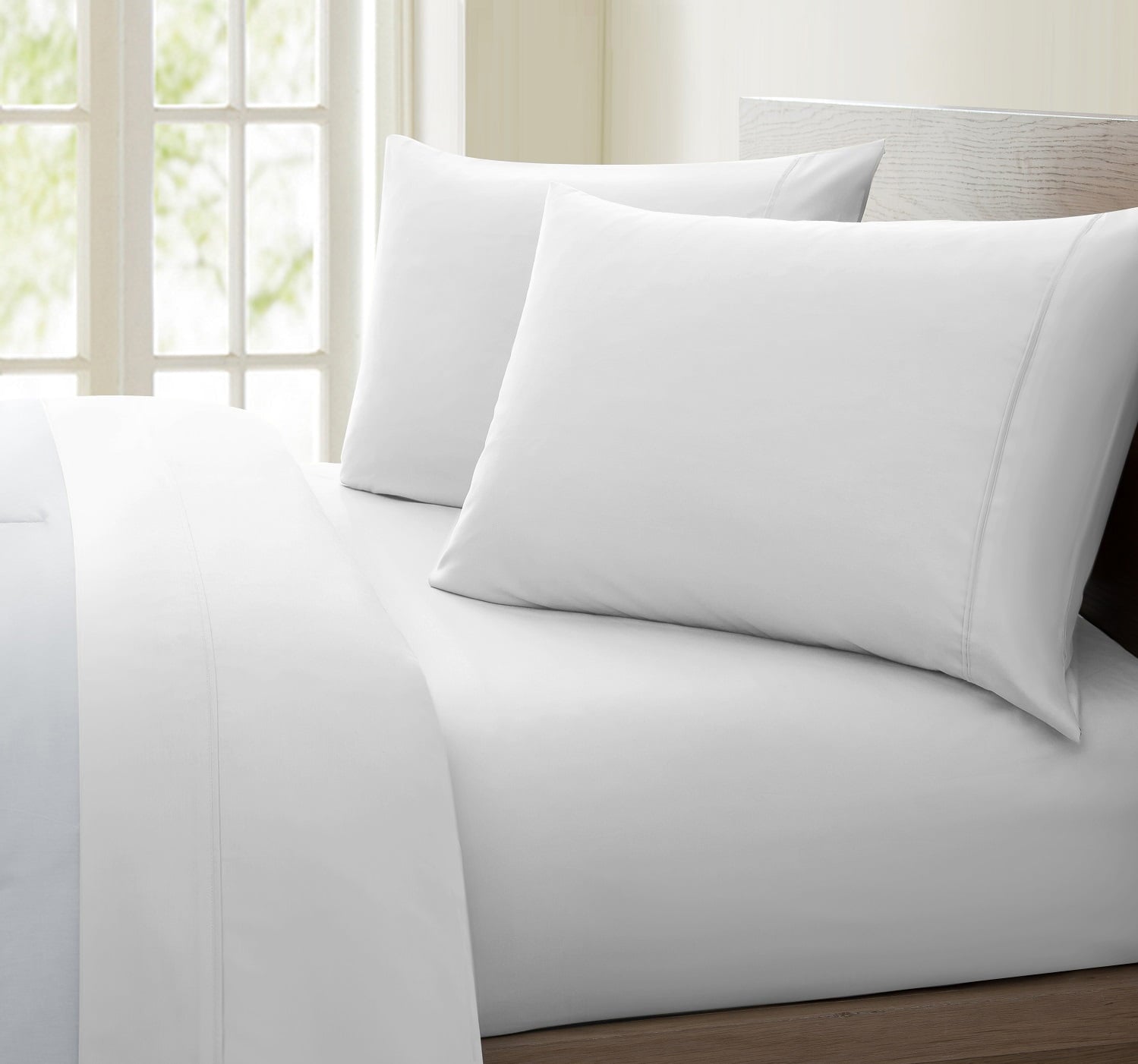 Cooling Sateen Luxurious Collection 1000 Thread Count 100% Cotton Bed Sheet Set (Twin XL, White) - Luxury Bed Sheet Set with Deep Pockets - Default Title