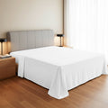 Wrinkle-Resistant 100% Organic Cotton Percale Flat Sheet Twin Size - 1 PC Flat Sheet, White - Crisp, Cool and Strong Bed Linen, Top She... - Luxury Bed Sheet Set with Deep Pockets - Default Title