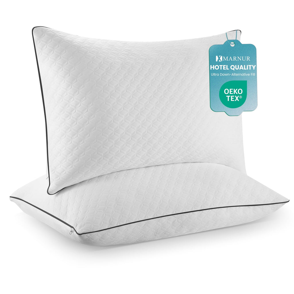 Orthopedic Support Bed Pillows Hotel Collection Luxury Down Alternative Pillow for Beds 2 Pack, Medium Support for Side & Back Sleepers ... - Hotel Quality Plush Sleeping Pillows - Default Title