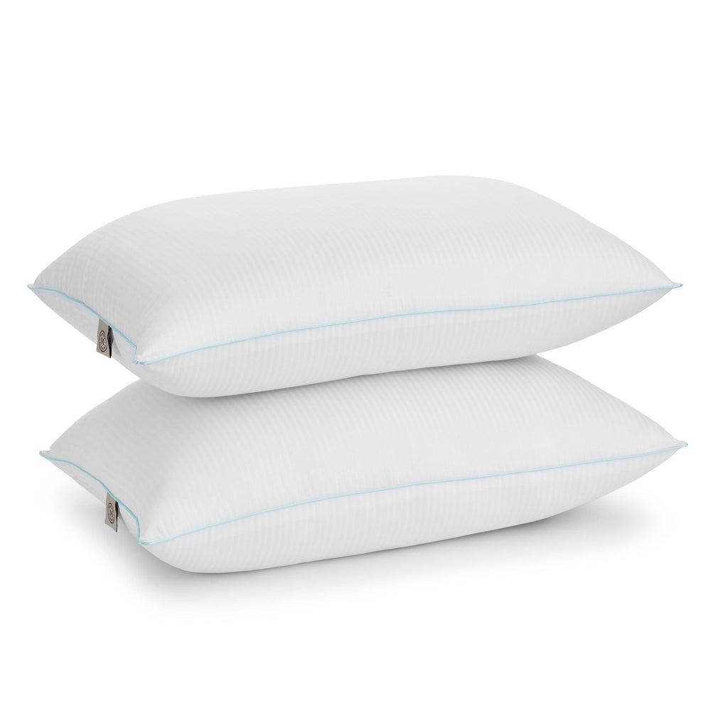 Orthopedic Support Classic Stripe Bed Pillows Standard / Queen Size Set Of 2, Enhanced Loft Plush Pillow for All Sleep Positions, 20" x ... - Hotel Quality Plush Sleeping Pillows - Default Title