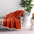 Lightweight Warm Reversible Printed Velvet Plush and Hampshire Faux Shearling Soft Throw Blanket, Standard Size, Auburn Sun - Cozy Fleece Throw Blanket for Couch & Bed - Default Title
