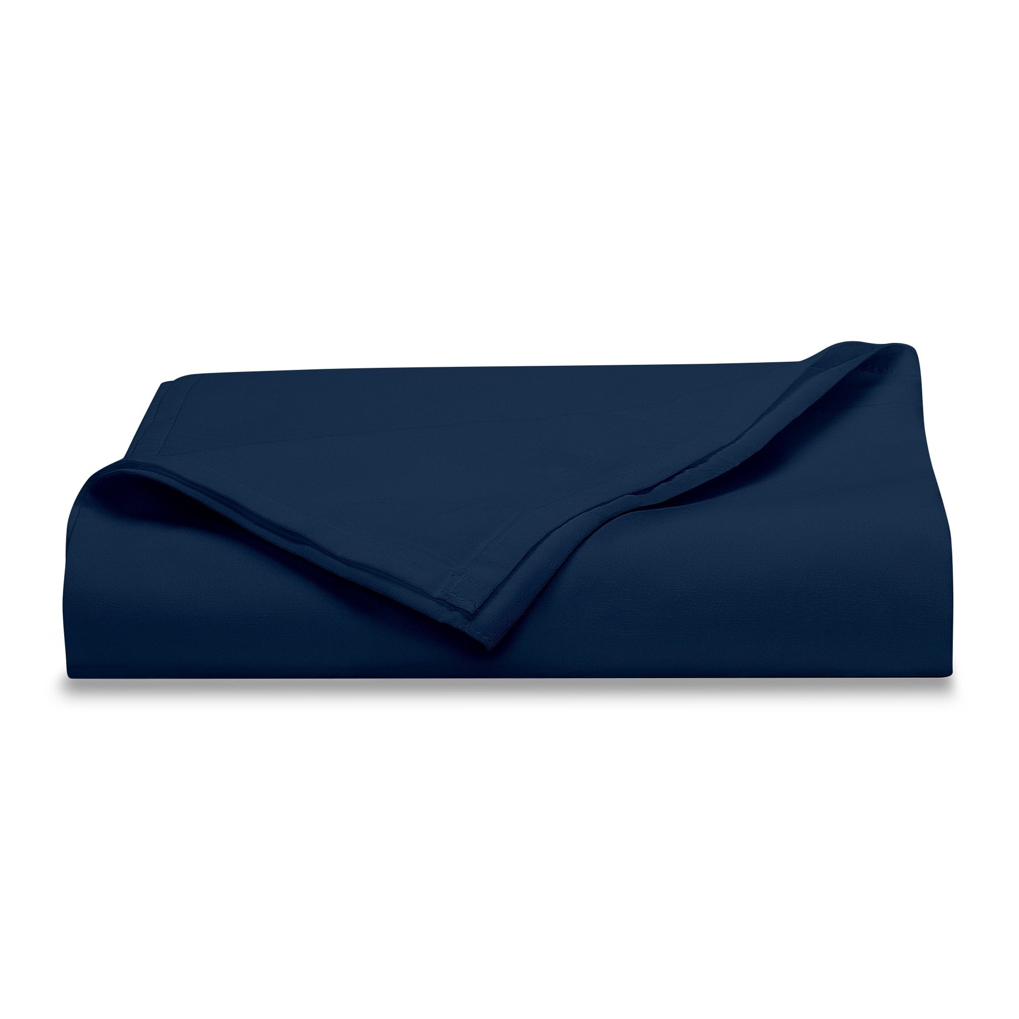 Breathable Luxury 300 Thread Count Easy Care Blue Cove Cotton Blend Percale Flat Bed Sheet, King - Breathable Egyptian Cotton Flat & Fitted Sheets - Default Title