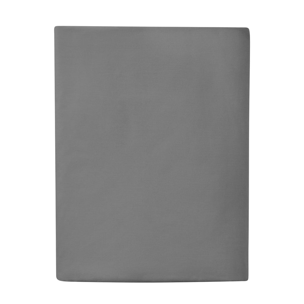Ultra-Soft Easy Care 300 Thread Count Solid Soothing-Gray CVC Cotton Blend Fitted Sheet, King (Adult) - Luxury Bed Sheet Set with Deep Pockets - Default Title