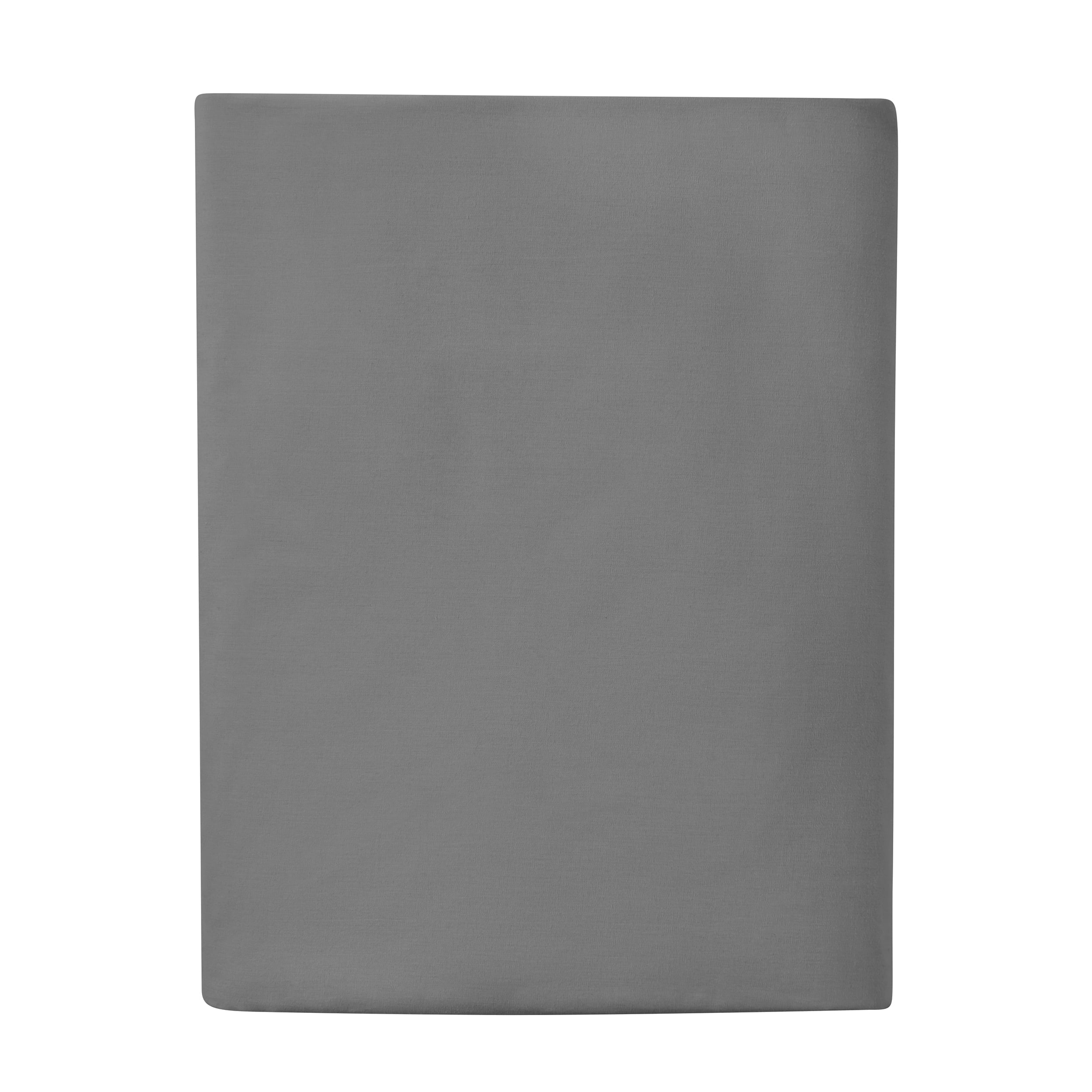 Ultra-Soft Easy Care 300 Thread Count Solid Soothing-Gray CVC Cotton Blend Fitted Sheet, King (Adult) - Luxury Bed Sheet Set with Deep Pockets - Default Title