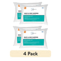 Ergonomic Memory Foam Back & Side Sleeper Bed Pillow, Standard/Queen - Extra Firm Support (4 Pack) - Decorative Throw Pillow Cushion for Sofa & Bed - Default Title