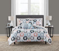 Heavyweight Warmth Reversible Marble Diamond 8-Piece Bed in a Bag Bedding Set, Twin/Twin XL - All-Season Down Alternative Comforter Insert - Default Title