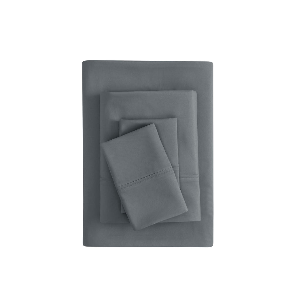 Premium Egyptian Cotton Super Soft Brushed Microfiber Bed Sheet Set, Soothing Gray, Queen, 4 Piece - Premium Ultra-Soft Pillowcase Pair for Sleeping - Default Title