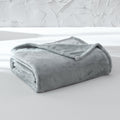 Reversible Sherpa Super Soft Plush Blanket, Gray, Twin, Adult/Teen - Luxury Knitted Decorative Throw Blanket with Fringes - Default Title