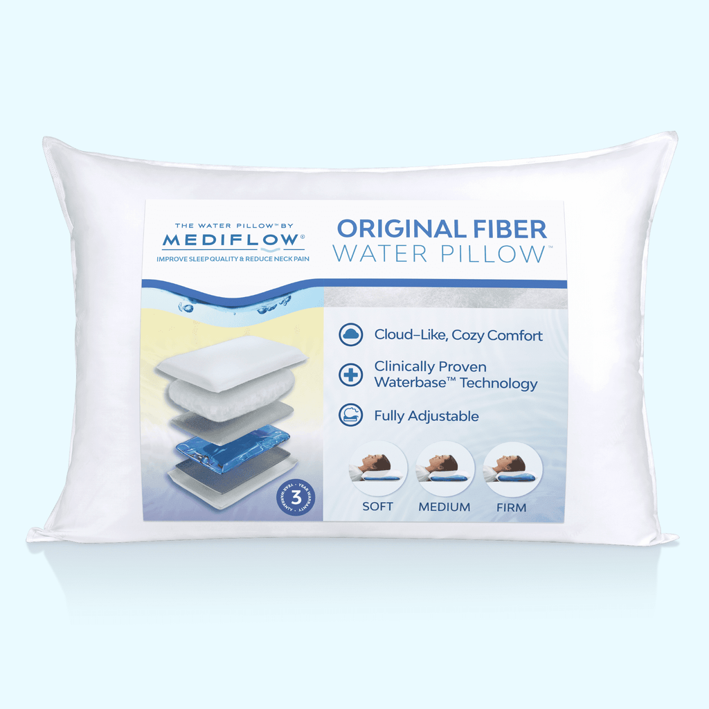 Ergonomic Memory Foam Fiber Water Pillow: Adjustable Pillow for Neck Pain Relief, Pillow for Side, Back, and Stomach Sleepers, The Original... - Orthopedic Shredded Foam Bed Pillow Set - Default Title