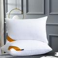 Decorative Plump Pillows Set of 2 - White Pillows 2 Pack Hotel Quality Bed Pillows for Sleeping Soft and Supportive Pillows for Side, ... - Hotel Quality Plush Sleeping Pillows - Default Title