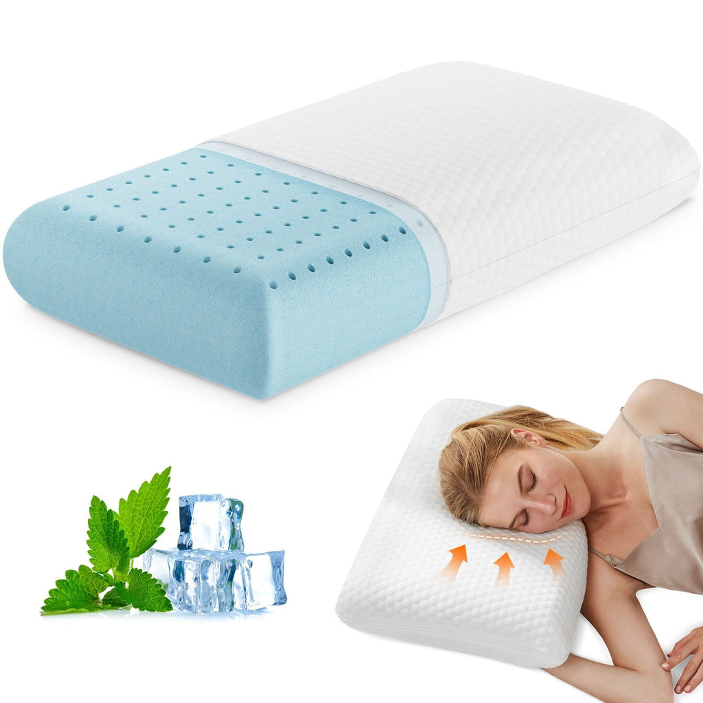 Fluffy Shredded Memory Foam Pillow, Standard Size Pillows for Sleeping, Bed Pillow Soft and Comfortable, 1 Pack - Ergonomic Memory Foam Pillow for Neck Pain Support - Default Title