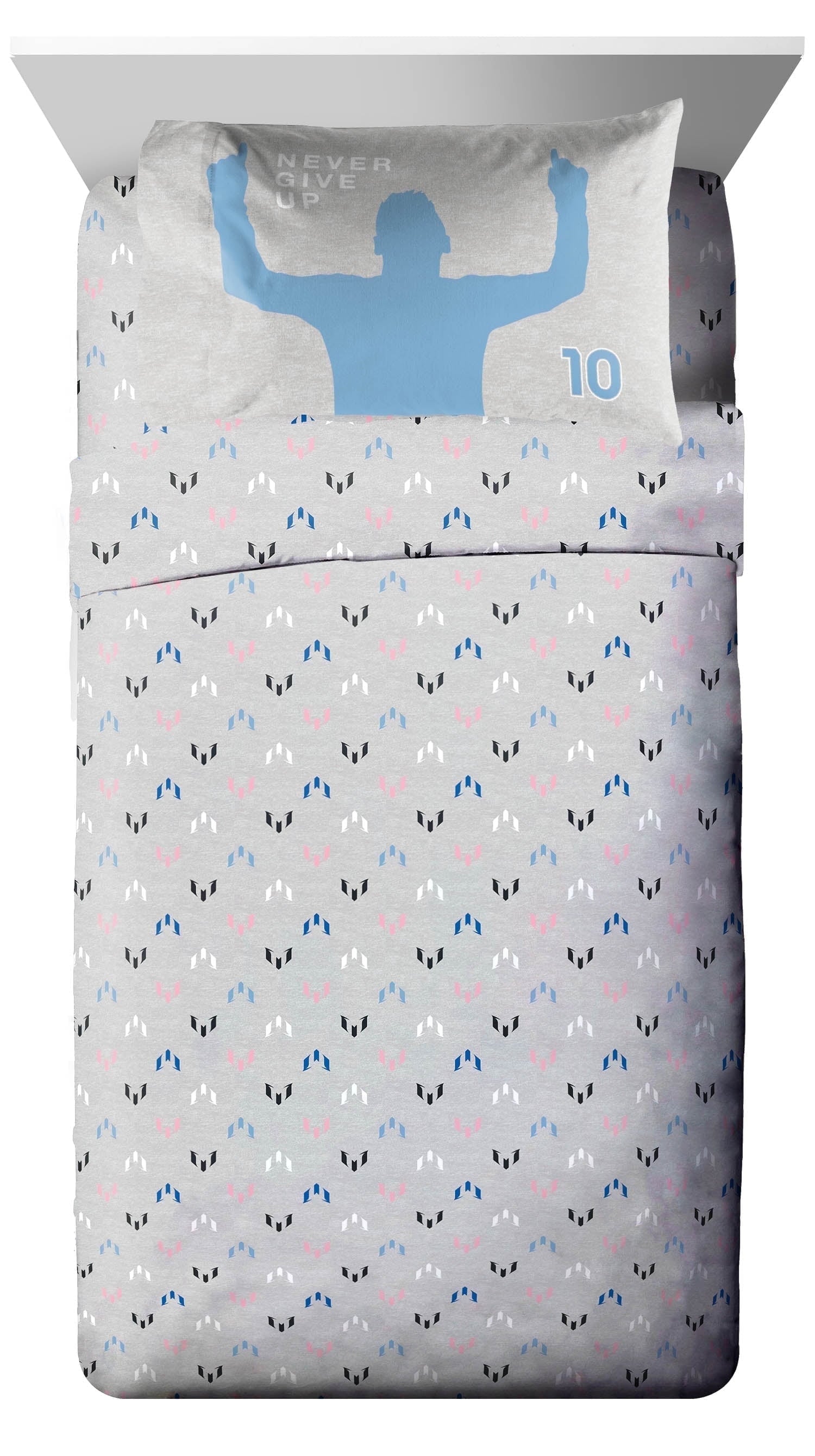 Premium Egyptian Cotton Lionel 3 Piece Twin Size Bed Sheet Set - Soccer Theme Bedding for Kids & Teens - Breathable Egyptian Cotton Flat & Fitted Sheets - Default Title