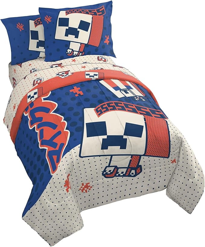 Hypoallergenic Cloud 7 Piece Full Size Comforter Set with Shams - Kids & Teens Gaming Bedding - Hypoallergenic Ultra-Fluffy Quilt for Winter - Default Title