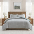 Fluffy Down Alternative Full/Queen Comforter Set, All-Season, 3-Piece, Green Gingham Plaid - All-Season Down Alternative Comforter Insert - Default Title