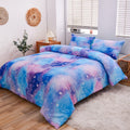 Luxurious Quilted Tie Dye Constellation Ombre Comforter Set Twin Gradient Galaxy Bedding Set Blue Purple - Cloud-Like Soft Lightweight Bed Comforter - Default Title