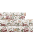 Wrinkle-Resistant 4 Piece Pattern Microfiber Bed Sheets Set, Blooming Floral Rose, Queen - Breathable Egyptian Cotton Flat & Fitted Sheets - Default Title