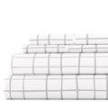 Ultra-Soft 4 Piece Pattern Microfiber Bed Sheets Set, Light Gray Crossroad, Twin - Premium Ultra-Soft Pillowcase Pair for Sleeping - Default Title
