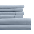 Wrinkle-Resistant Queen, Light Blue Solid Microfiber 6 Piece Bed Sheet Set - Premium Ultra-Soft Pillowcase Pair for Sleeping - Default Title