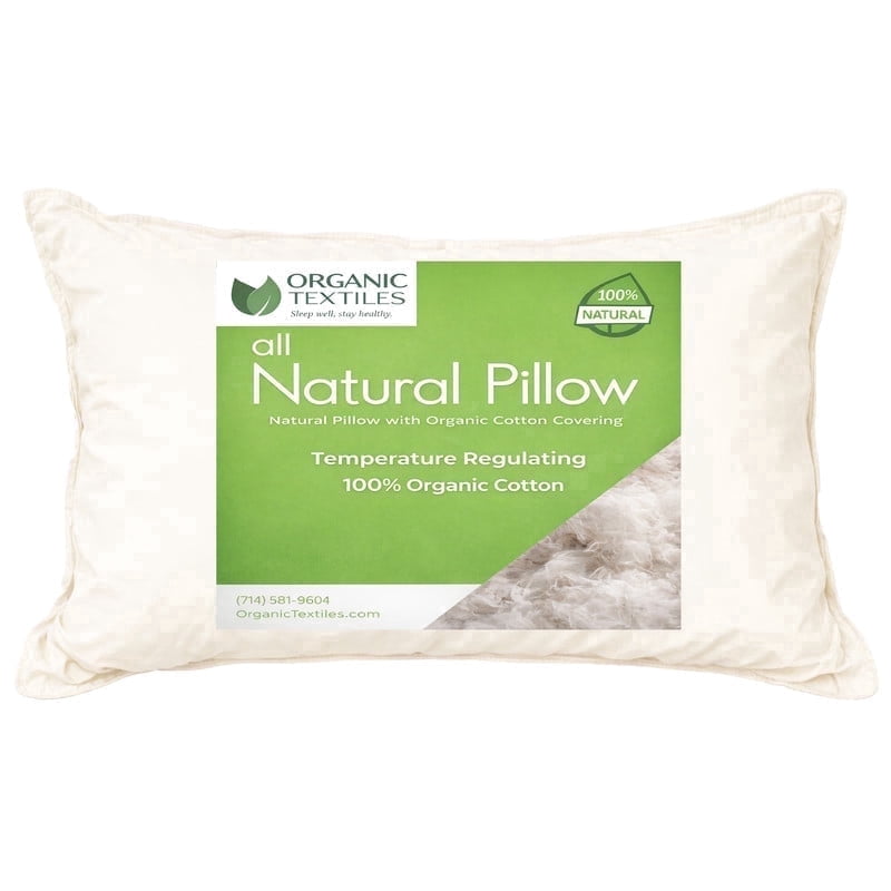 Fluffy Shredded 100% Organic Cotton Pillow with Organic Cotton Cover - GOTS CERTIFIED - Adjustable Loft, Head Neck Pain Relief, Back ... - Ergonomic Memory Foam Pillow for Neck Pain Support - Default Title