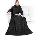 Decorative Knitted Fleece Blanket with Sleeves for Women Men Adults, Wearable Blanket Warm Soft Plush, Snuggle Pocket Sleeved TV Throw W... - Lightweight Plush Warm Blanket for All Seasons - Default Title